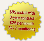 $99 install with 3-year
 contract 